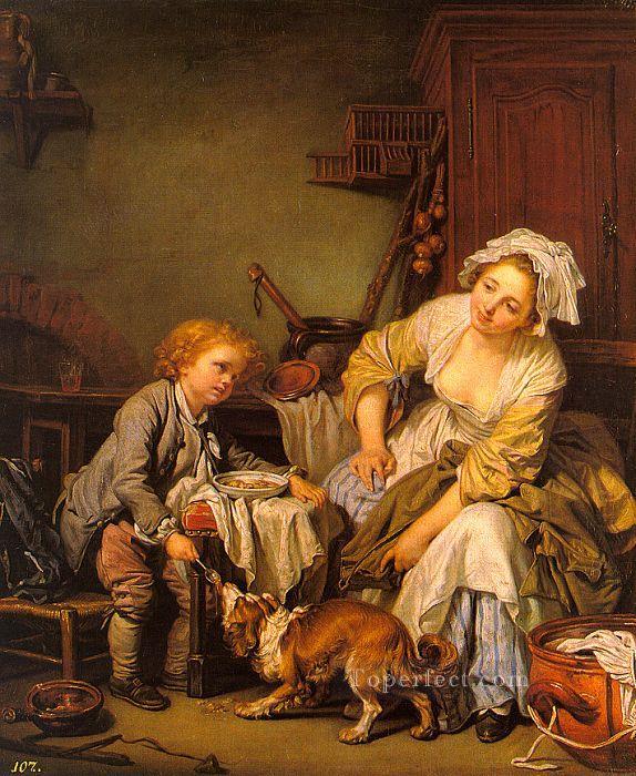 The Spoiled Child figure Jean Baptiste Greuze Oil Paintings